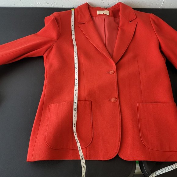 Vintage 70's Pendleton Womens Red 100% Wool Two Button Blazer Size Medium Career - Picture 6 of 6